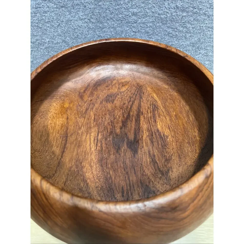 Vintage Good Wood Large Teak Wood Salad Bowl Plus 2 Small Bowls Made In Thailand